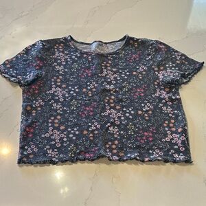 Floral Cropped T-Shirt